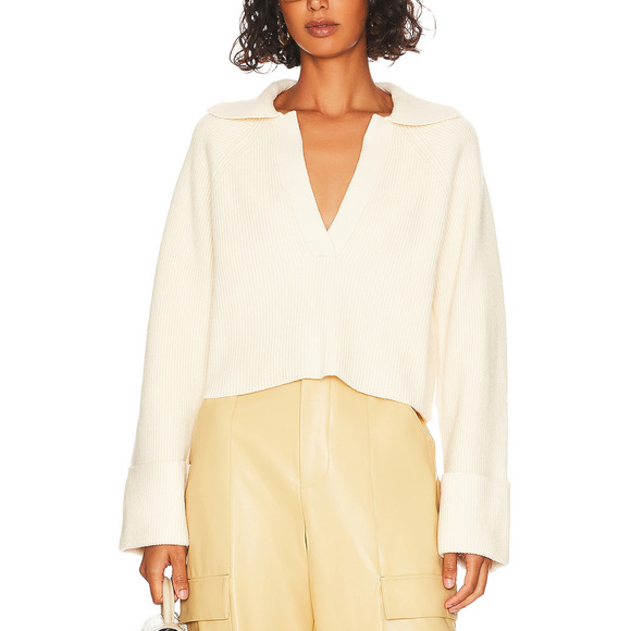 L'Academie 'Harvey' White Rayon Pullover Size S